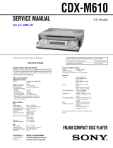 Sony CDX-M610  (XT-XM1) User manual