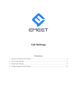 eMeet Call Settings User manual
