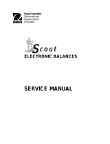 Ohaus Scout User manual