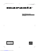Marantz SA11 Owner's manual
