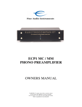 Fine Audio Instruments ECP1 MC Owner's manual