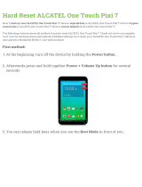 Alcatel One Touch Pixi 7 User manual