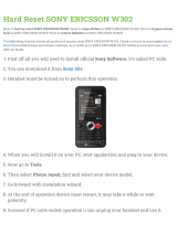 Sony Ericsson W302 User manual