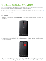LG Stylus 2 Plus K530 Hard reset manual