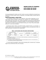 KEPCO BOP 100-2ML, BOP 100-2DL Owner's manual