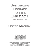 MSB Technology Link DAC III User manual