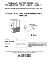 Accorroni AS EX H Use, Installation And Maintenance Instructions