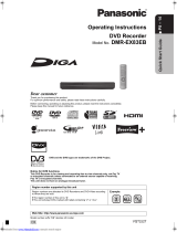 Panasonic Diga DMR-EX83EB Operating Instructions Manual