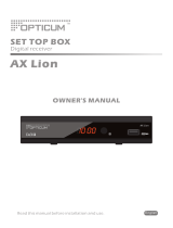 Opticum DVB-T AX Lion Owner's manual