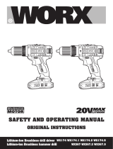 Worx Cordless Brushless Hammer Drill User manual