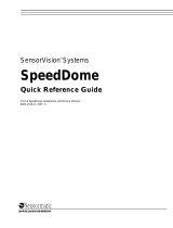 SENSORVISION PRODUCTS IP speedDome Ultra 8 Quick Reference Manual