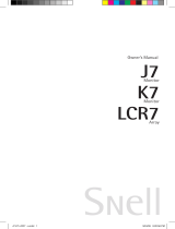 Snell J7 Owner's manual