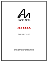 Audio Note M3 RIAA Oct. 2013 User manual