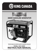 King Canada 1500W Gasoline Generator KCG-1500G User manual