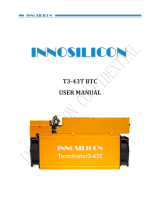 INNOSILICON T3-43T BTC Miner User manual