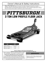Pittsburgh 56617 3 Ton Low Profile Floor Jack User guide