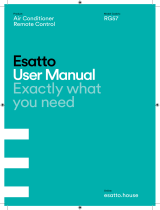 Esatto Air Conditioner Remote Control User manual