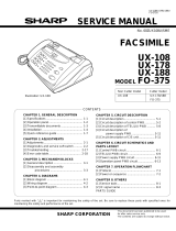 Sharp UX-108 User manual