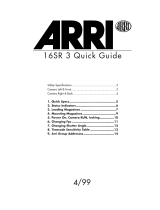 ARRI ARRIFLEX 16SR3 Quick Manual