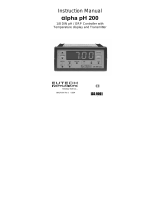 EUTECH INSTRUMENTS ALPHA PH 200 PHORP CONTROLLERTRANSMITTER User manual