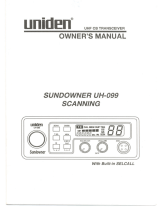 Uniden SUNDOWNER UH-099 User manual