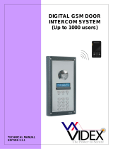 Videx DIGITAL GSM DOOR INTERCOM SYSTEM Technical Manual