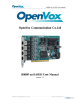 OpenVox B800P on DAHDI User manual