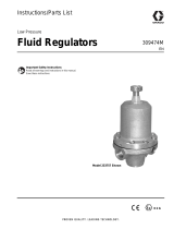 Graco 309474M - Low Pressure Fluid Regulators Operating instructions