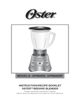 Oster BEEHIVE OPB6000 Instruction/Recipe Booklet
