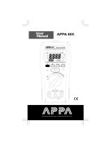APPA 605 User manual