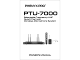 PHENYX PRO Selectable Frequency UHF Quad Channel Wireless Microphone System Owner's manual