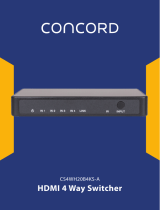 CONCORD HDMI 4 Way Switcher User manual