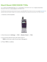 Ericsson T29S Hard reset manual