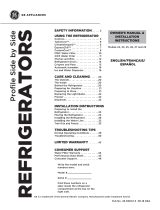 GE SIDE-BY-SIDE REFRIRATOR 22 Owner's Manual & Installation Manual