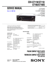 Sony CDX-GT160 User manual