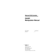 Motoman DA20 Manipulator Manual