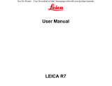 Leica R7 User manual