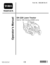 Toro 74596 - DH220 Series Tractor Owner's manual
