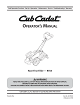 Cub Cadet RT 65 Rear-Tine Garden Tiller User manual