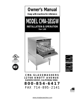 CMA Glasswashers GW-100 Owner's manual