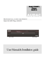 AUDAC MCD15 User manual