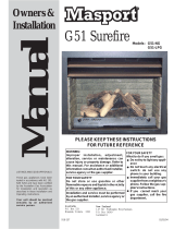 Regency Fireplace Products Masport G51-LPG Operating instructions