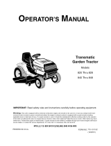 MTD 820 Thru 829 Owner's manual