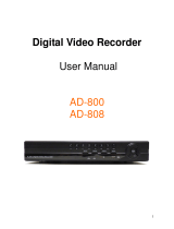 Security Cams AD-800 User manual