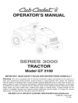 Cub Cadet GT 3100 User manual