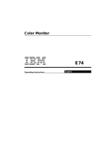 IBM E74 User manual