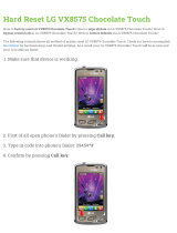 LG VX8575 Chocolate Touch User manual