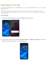TCL 10L Hard reset manual