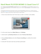 PLOYER  MOMO 11 Quad Core 9.7 Hard reset manual