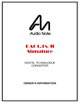 Audio Note DAC 1.1x/II User manual